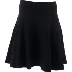 NWT LANDS' END WOMEN'S PETITE SEAMED PONTE A-LINE SKIRT BLACK PXXS